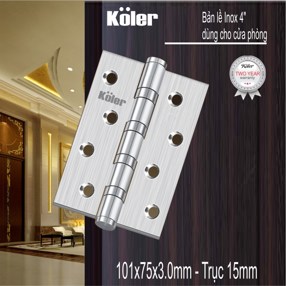 Bản lề Hinges KOLER 106x75x3.0mm 15mm